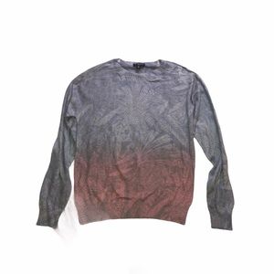 --SOLD--Saks Fifth Ave Grey & Pink Ombre Sweater